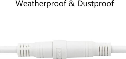 DC Power Extension Cable 12ft - Heavy Duty 18AWG DC Barrel Plug Extension Cord, DC Power Adapter Cord, 2.1x5.5mm Jack Male to Female for Monitor/CCTV System/IP Camera/LED Strip Devices in Kuwait