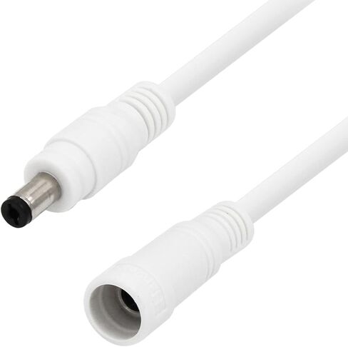 DC Power Extension Cable 12ft - Heavy Duty 18AWG DC Barrel Plug Extension Cord, DC Power Adapter Cord, 2.1x5.5mm Jack Male to Female for Monitor/CCTV System/IP Camera/LED Strip Devices in Kuwait