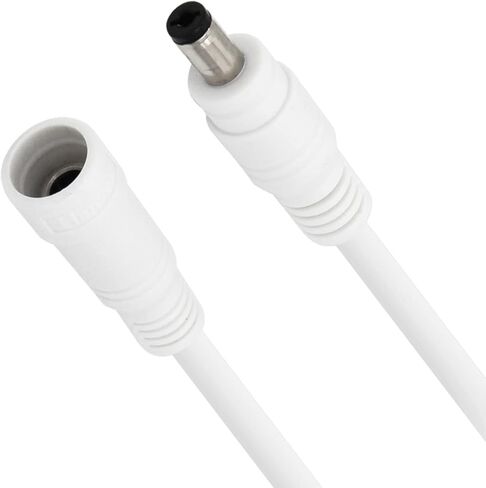DC Power Extension Cable 12ft - Heavy Duty 18AWG DC Barrel Plug Extension Cord, DC Power Adapter Cord, 2.1x5.5mm Jack Male to Female for Monitor/CCTV System/IP Camera/LED Strip Devices in Kuwait