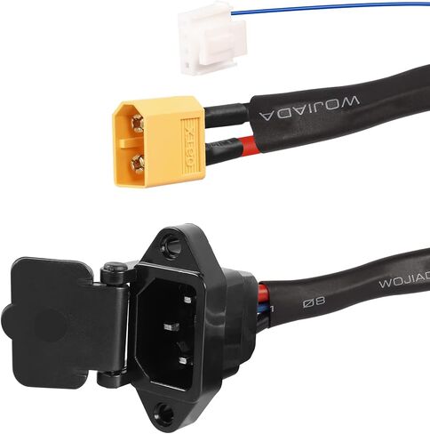 كابل تثبيت لوحة GELRHONR XT60 إلى IEC320 C14، سلك طاقة ذكر XT60 إلى C14 ذكر مع موصل سلك أرضي 4 سنون وغطاء مقاوم للماء، حامل برغي - قطعتان in Saudi Arabia
