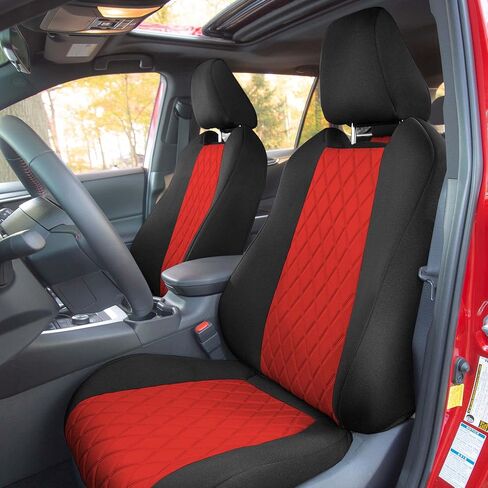 FH Group Custom Fit Seat Covers for 2019-2022-2024 Toyota Rav4 LE XLE Limited with Neosupreme Water Resistant Automotive Seat Covers - Front Set Beige in Saudi Arabia