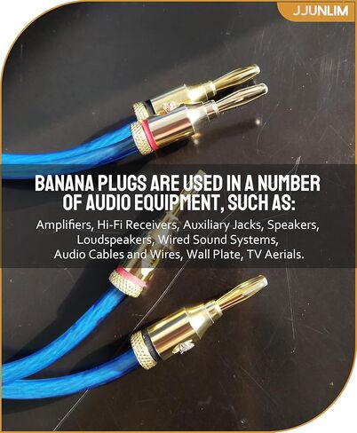 سدادات مكبر صوت موز مطلية بالذهب 24 قيراط، نوع لولبي مفتوح، BW3130، 12 زوج in Kuwait