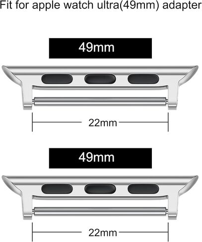 Wearlizer Watch Band Connector Compatible with Apple Watch Ultra 49mm Band Adapter, Replaceable Metal Connection Adapter with Replacement Tool for iWatch Ultra 22mm Width Straps in Saudi Arabia