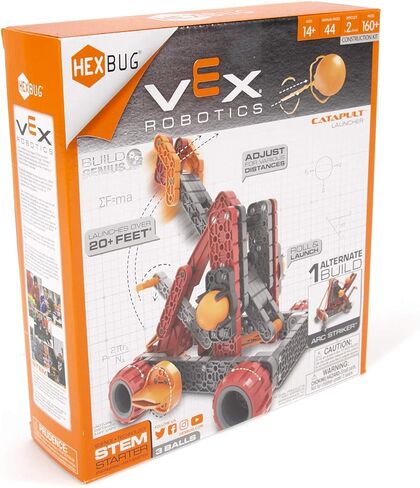مجموعة منجنيق الروبوتات HEXBUG VEX 2.0، تعلم العلوم والتكنولوجيا والهندسة والرياضيات، ألعاب للأطفال (أحمر) in Kuwait