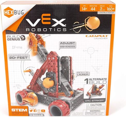 مجموعة منجنيق الروبوتات HEXBUG VEX 2.0، تعلم العلوم والتكنولوجيا والهندسة والرياضيات، ألعاب للأطفال (أحمر) in Kuwait