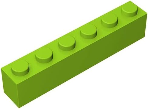 Classic Bulk Brick Block 1x6, 100 Piece Apricot Yellow Brick 1x6, Compatible with Lego Parts and Pieces 3009, Creative Play Set - Compatible with Major Brands(Colour:Apricot Yellow) in Saudi Arabia