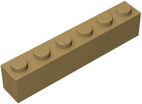 Classic Bulk Brick Block 1x6, 100 Piece Apricot Yellow Brick 1x6, Compatible with Lego Parts and Pieces 3009, Creative Play Set - Compatible with Major Brands(Colour:Apricot Yellow) in Saudi Arabia