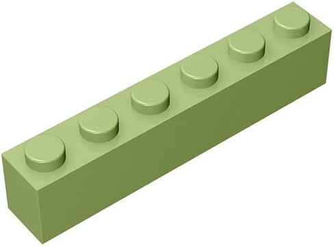 Classic Bulk Brick Block 1x6, 100 Piece Apricot Yellow Brick 1x6, Compatible with Lego Parts and Pieces 3009, Creative Play Set - Compatible with Major Brands(Colour:Apricot Yellow) in Saudi Arabia