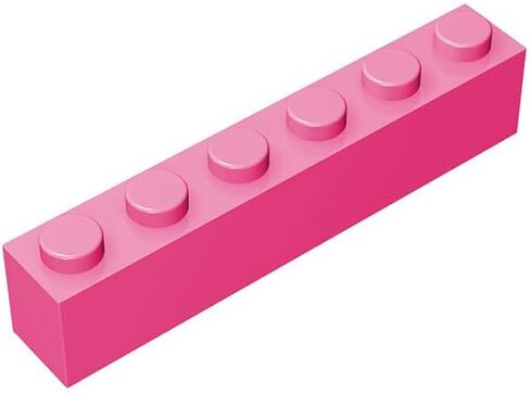 Classic Bulk Brick Block 1x6, 100 Piece Apricot Yellow Brick 1x6, Compatible with Lego Parts and Pieces 3009, Creative Play Set - Compatible with Major Brands(Colour:Apricot Yellow) in Saudi Arabia