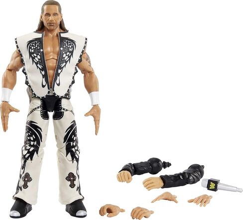 مجموعة WWE Shawn Michaels Wrestlemania Elite Collection مع ملابس المدخل وقطع فينس ماكماهون المبنية على شكل حرف A، هدية يمكن تجميعها بمقاس 6 بوصات لمحبي WWE للأعمار من 8 سنوات فما فوق in Saudi Arabia