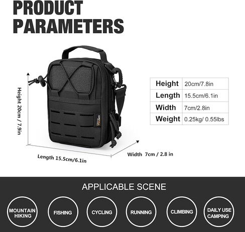 حقيبة أدوات تكتيكية صغيرة من Mardingtop Molle، حقيبة الحقيبة الإدارية EDC، مرفق وحدات عسكرية مرفقة in Kuwait