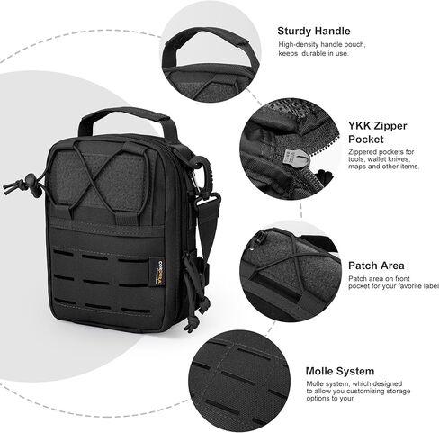 حقيبة أدوات تكتيكية صغيرة من Mardingtop Molle، حقيبة الحقيبة الإدارية EDC، مرفق وحدات عسكرية مرفقة in Kuwait