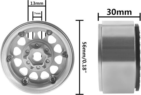 4PCS ShareGoo Metal 1.9 inch Beadlock Wheel Rims Set Wheel Hubs 12mm Hex Compatible with Traxxas TRX4 Axial SCX10 SCX10-II 90046 SCX10-III AXI03007 D90 Gen8 1/10 RC Crawler (Black) in Saudi Arabia
