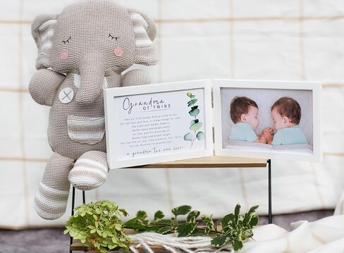 The Grandparent Gift Co. Sweet Somethings Unisex Picture Frame for Grandma of Twins in Saudi Arabia
