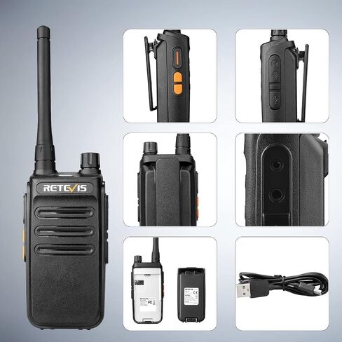 أجهزة راديو Retevis RB87 GMRS ثنائية الاتجاه، أجهزة اتصال لاسلكية طويلة المدى، للبالغين، أجهزة راديو ثنائية الاتجاه، متينة، شحن USB، للأغراض التجارية والتصنيع (4 عبوات) in Saudi Arabia