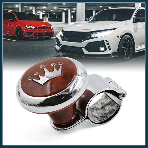 Brown Crown Pattern Design Steering Wheel Knob Power Handle for Auto Car Automotive Parts in Saudi Arabia