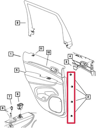 30pcs Door Panel Retainer Clip 6509673AA - Compatible with Jeep Cherokee, Grand Cherokee, Wrangler, Chrysler 200, 300, Dodge Avenger, Challenger, Charger, Durango, Viper in Saudi Arabia