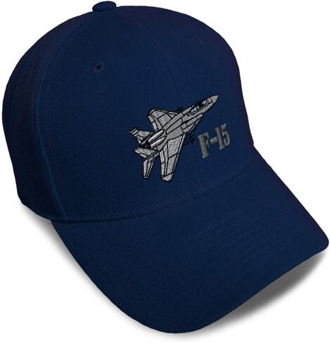 Speedy Pros Baseball Caps for Men & Women Embroidered F-15 Aircraft Name Embroidery Ladies & Men Baseball Hats Acrylic in Kuwait