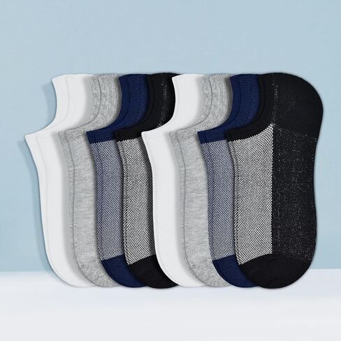 Skibeaut Men Socks 4 أو 8 أزواج لا عرض Low Low Dragtic Athletic Cotton الجوارب غير المرئية بحجم 6-12 in Saudi Arabia