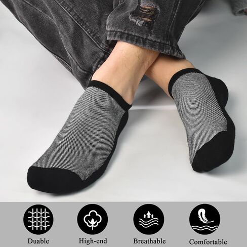 Skibeaut Men Socks 4 أو 8 أزواج لا عرض Low Low Dragtic Athletic Cotton الجوارب غير المرئية بحجم 6-12 in Saudi Arabia
