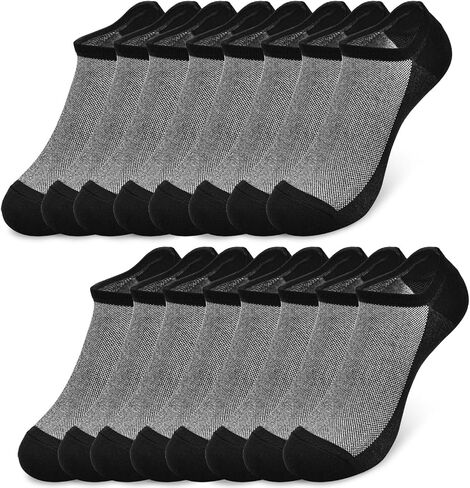 Skibeaut Men Socks 4 أو 8 أزواج لا عرض Low Low Dragtic Athletic Cotton الجوارب غير المرئية بحجم 6-12 in Saudi Arabia