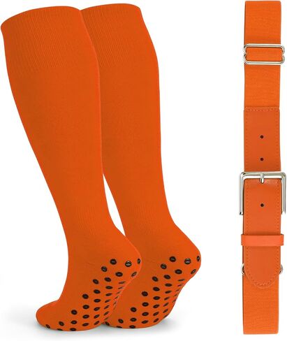 JASGOOD Grip Soccer Socks Baseball Belt Set Non-Slip Football Softball Baseball Sock for Men Women Basketball Grip Sport Sock in Saudi Arabia