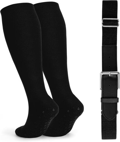 JASGOOD Grip Soccer Socks Baseball Belt Set Non-Slip Football Softball Baseball Sock for Men Women Basketball Grip Sport Sock in Saudi Arabia