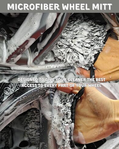 Refined Long Handle Car Wheel Brush Arsenal, Soft Wheel and Rim Brush,Tire Brush, Bendable & Durable Car Wheel Rim Cleaner Brush Kit for Cleaning Wheels and Tires in Kuwait