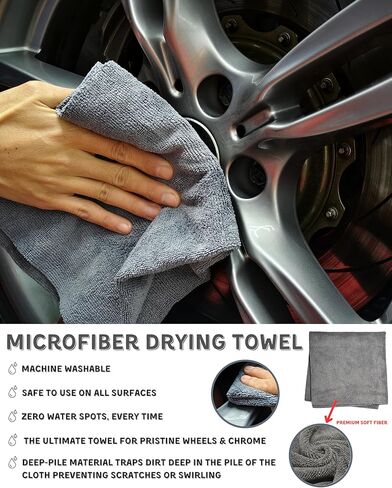 Refined Long Handle Car Wheel Brush Arsenal, Soft Wheel and Rim Brush,Tire Brush, Bendable & Durable Car Wheel Rim Cleaner Brush Kit for Cleaning Wheels and Tires in Kuwait
