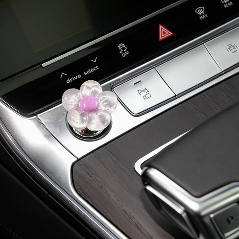 Car one-Touch Start Button，Engine Start/Stop Resin Flower Starter Cover (for Decorative Accessories) Car Decor for Women(Pink in Kuwait