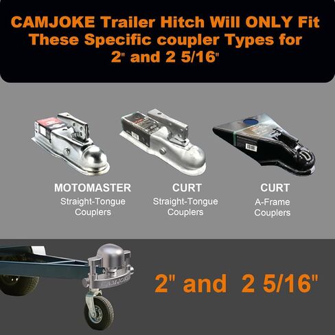 Trailer Lock Fits 2 &2 5/16 Inch Secures Safety Chains for RVs, Utility Trailers, Dump Trailer and Jet Ski Trailers(Black) in Saudi Arabia