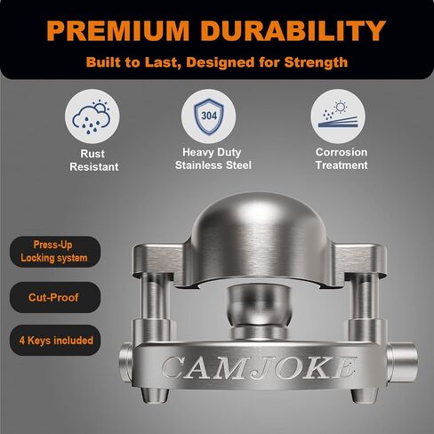 Trailer Lock Fits 2 &2 5/16 Inch Secures Safety Chains for RVs, Utility Trailers, Dump Trailer and Jet Ski Trailers(Black) in Saudi Arabia