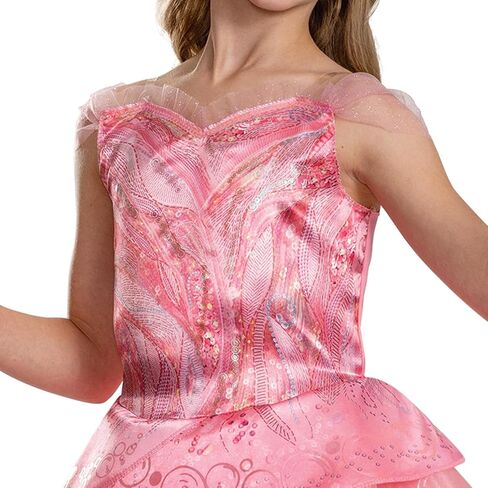 Wicked Glinda Costume for Girls, Deluxe Official Wicked Pink Glinda Costume Dress, Kids Size (3T-4T) in Saudi Arabia