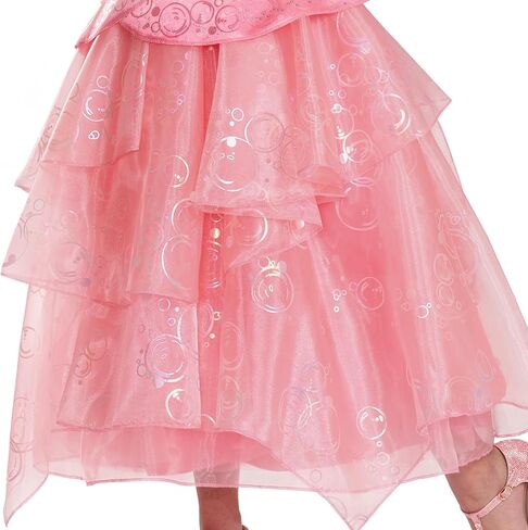 Wicked Glinda Costume for Girls, Deluxe Official Wicked Pink Glinda Costume Dress, Kids Size (3T-4T) in Saudi Arabia