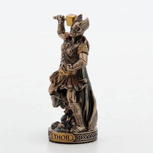 Veronese Design 3 3/8 Inch Thor Norse God of Thunder Hand Painted Bronze Finish Polyresin Miniature Figurine in Saudi Arabia