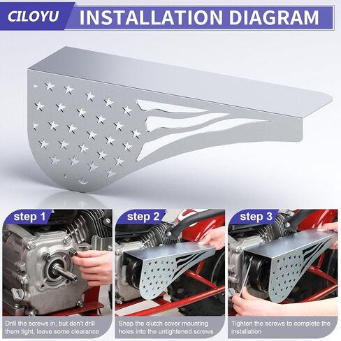 Metal Mini Bike Chain Guard 212 غطاء القابض متوافق مع Predator 224CC COLEMAN CT200U CT200U-EX BT200X BAJA MB200 DOIDLEBUG DB30 CT100U CC100X MOTOVOX MBX10 MBX11 196CC GX160 ENRIGER in Kuwait