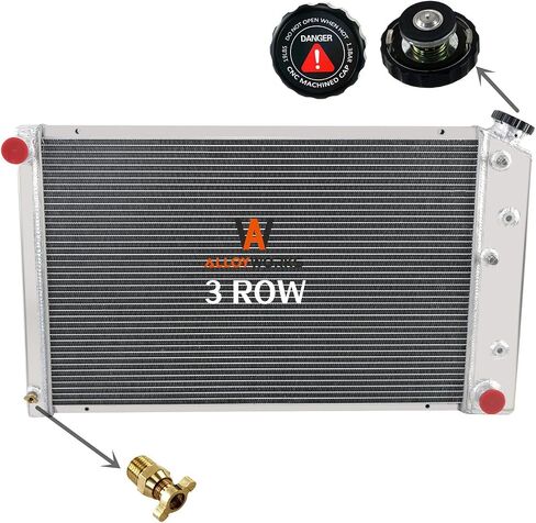 Alloyworks Cu162 المبرد المتوافق مع 1970-1981 Chevy Nova/Camaro/El Camino/Malibu ، C/K/G Series Cryiator (3 صف من الصفوف المبرد ، AT/MT ، 32 "العرض الكلي) in Saudi Arabia