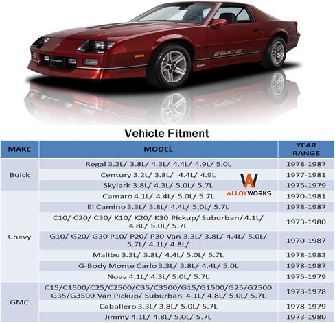 Alloyworks Cu162 المبرد المتوافق مع 1970-1981 Chevy Nova/Camaro/El Camino/Malibu ، C/K/G Series Cryiator (3 صف من الصفوف المبرد ، AT/MT ، 32 "العرض الكلي) in Saudi Arabia