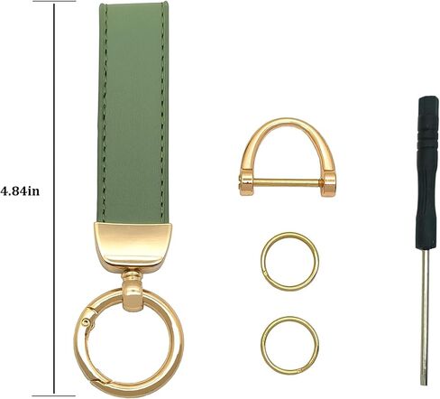 Microfiber Leather Car Keychain Key Fob Key Chain Holder with Anti-Lost D Ring and 2 Key Rings for Women and Men in Kuwait
