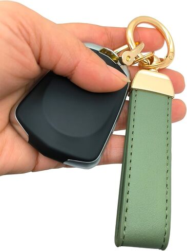 Microfiber Leather Car Keychain Key Fob Key Chain Holder with Anti-Lost D Ring and 2 Key Rings for Women and Men in Kuwait