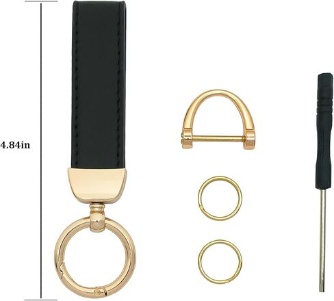 Microfiber Leather Car Keychain Key Fob Key Chain Holder with Anti-Lost D Ring and 2 Key Rings for Women and Men in Kuwait
