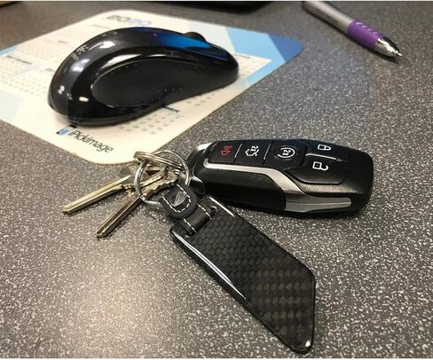 for Chevrolet Corvette C7 Z06 Black Real Carbon Fiber Blade Style with Black Leather Strap Key Chain Keychain, Official Licensed in Saudi Arabia