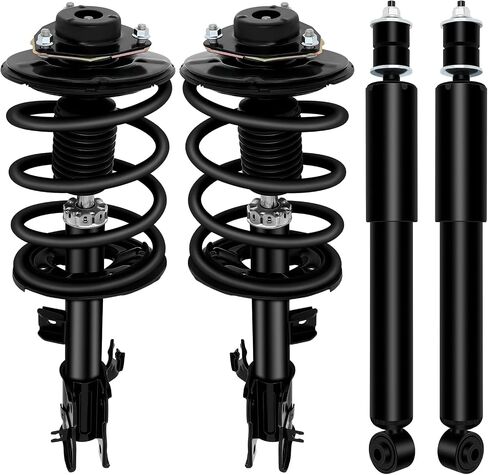 cciyu Complete Struts Shock Absorbers Fits 2003-2007 Murano, Front & Rear Pair, Black, Modern Style, Metal (Steel or Aluminum), SHOCK_ABSORBER, Automotive Suspension Struts in Saudi Arabia