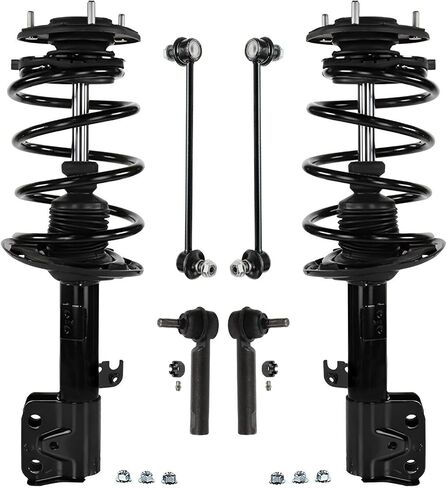 Detroit Axle - 1.8L Front 6pc Struts Kit لـ 14-19 Toyota Corolla ، Struts & Coil Spring Sway Bars Outer Tie Rods 2014 2015 2015 2017 2018 2019 Breedency Suspension Struts Schrots Assembly Assembly in Saudi Arabia