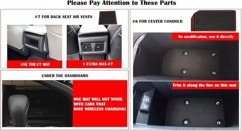 حصيرة Auovo Anti Dust For Toyota Camry Accessories 2018 2018 2020 2021 2022 2023 2024 Custom Fit Cup Holder Insert Liners Center Center Censole Door Pocke (16pcs/set) (Gray Trim) in Saudi Arabia