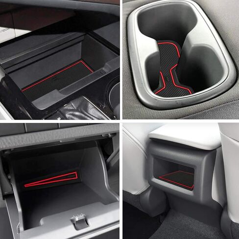 حصيرة Auovo Anti Dust For Toyota Camry Accessories 2018 2018 2020 2021 2022 2023 2024 Custom Fit Cup Holder Insert Liners Center Center Censole Door Pocke (16pcs/set) (Gray Trim) in Saudi Arabia