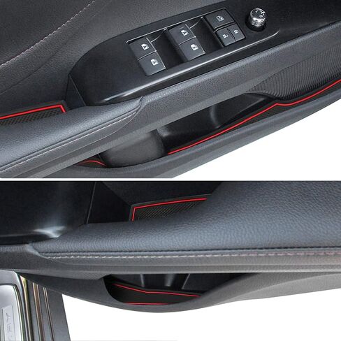 حصيرة Auovo Anti Dust For Toyota Camry Accessories 2018 2018 2020 2021 2022 2023 2024 Custom Fit Cup Holder Insert Liners Center Center Censole Door Pocke (16pcs/set) (Gray Trim) in Saudi Arabia
