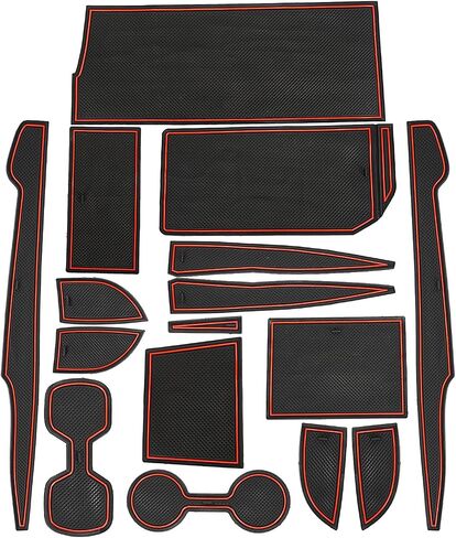 حصيرة Auovo Anti Dust For Toyota Camry Accessories 2018 2018 2020 2021 2022 2023 2024 Custom Fit Cup Holder Insert Liners Center Center Censole Door Pocke (16pcs/set) (Gray Trim) in Saudi Arabia