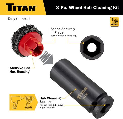 Titan 51798 Wheel Hub Cleaning Kit in Kuwait