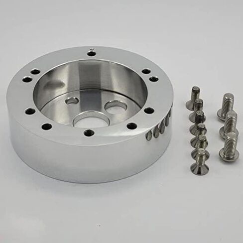 1.5" Steering Wheel Hub Adapter Conversion Spacer for 5&6 hole Steering Wheel to 3 hole Adapter Polished in Kuwait